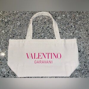 Valentino Garavani NWT Reusable Cotton Tote (Hot Pink Lettering)